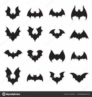 Силуэт летучей мыши-вампира