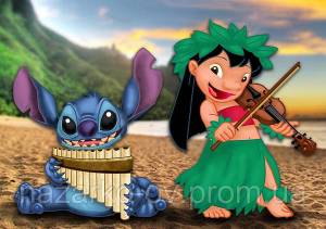 Вафельная картинка Лило и Стич 2