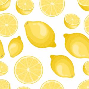 Бесшовные лимона шаблон на белом фоне