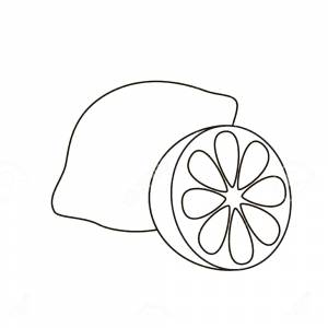 Лимон раскраска