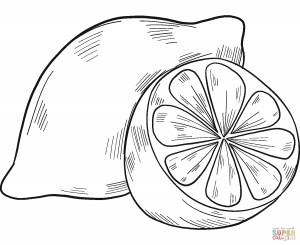 Лимон раскраска