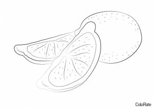 Раскраска Дольки лимона