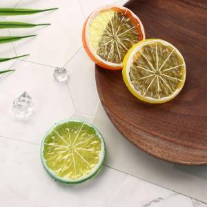 Игрушки для украшения вечеринки, скрапбукинг, поддельные чипсы из лайма, домашний декор, искусственный ломтик лимона, имитация фруктов