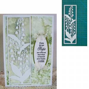 Новинка, прямоугольная рамка в виде ландыша 2023, металлические Вырубные штампы для оформления искусственных карт