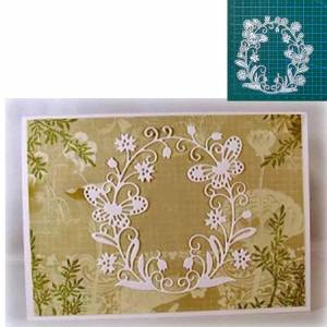 Рамка в виде ландыша, бабочки, овальные металлические Вырубные штампы, скрапбукинг, лезвие