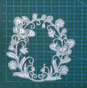 Рамка в виде ландыша, бабочки, овальные металлические Вырубные штампы, скрапбукинг, лезвие