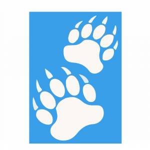 Многоразовый трафарет для тату «Кошачьи лапы»