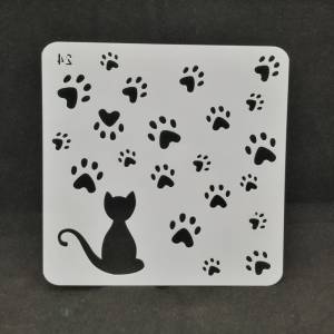Трафареты с принтом кошачьей лапы, трафареты для рисования, цвет трафарет для спрея, сделай сам, альбом для скрапбукинга, фотоальбом, декоративное тиснение, рукоделие для открыток