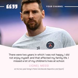 Шаблон Messi PSG Message Post Template