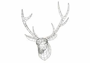 Трафарет оленя из проволоки