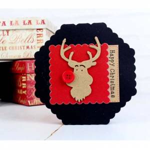 Moose Рождество лося металла резки трафареты для DIY Скрапбукинг Декоративные тиснения костюм бумажные карты высечки шаблон