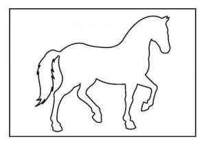 Рисунок лошадь шаблон