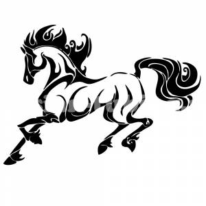 Трафарет лошади