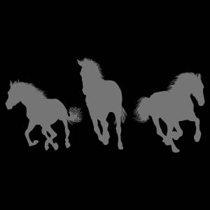 Трафарет Тройка лошадей