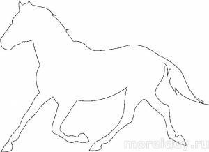 Контуры лошадей для вырезания