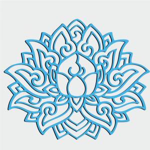 Трафарет Цветок лотоса