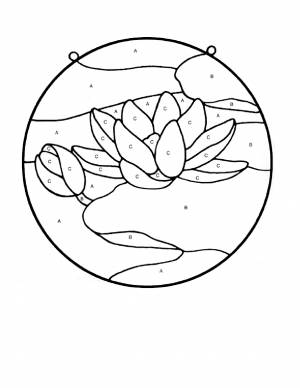 Трафарет Лотос