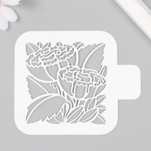 Трафарет Цветы лотоса 9х9 см