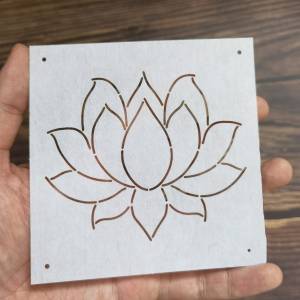 Трафарет Sashiko, шаблон для вышивки Sashiko, форма для стежки одеял, диаметр 4 дюйма, узор лотоса, узор под горку