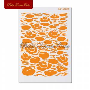 Китайские трафареты для украшения лотоса, пруда, торта, настенные трафареты для домашнего декора «сделай сам», для скрапбукинга, рисования, фототрафареты, инструменты для выпечки тортов