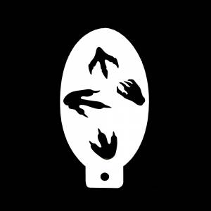 Трафарет для аквагрима Лапы 8*13