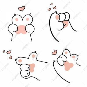 След лапы кота рисунок