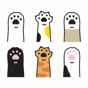 След лапы кота рисунок