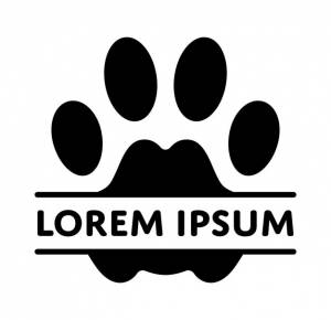 Разделенная рамка лапы леопарда шаблон следа дикой кошки для пользовательского текста