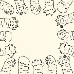 Оригинальный модный принт кошачьей лапы с когтями шаблон баннера с кошачьими лапками  лапками котенка вверх