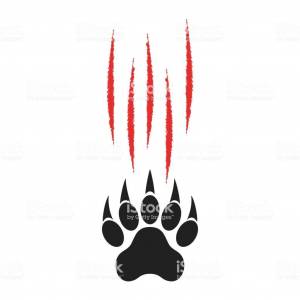 Трафарет лапки тигра