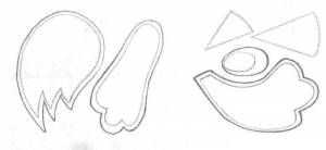 Трафарет лапы совы