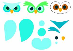 Лапки совы шаблон