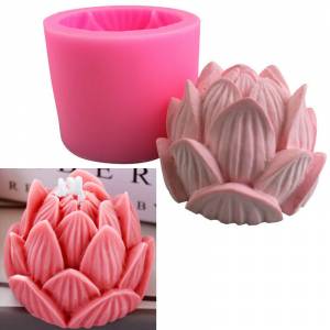 3D формы в виде лотоса, антипригарные сконовые формы для ароматерапии в виде свечи, рукоделие, инструменты для украшения искусственного воска