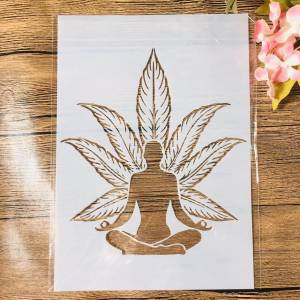 Трафареты  29*21 см для йоги, лотоса, буддизма, «сделай сам», слоев, настенная живопись, искусственные цветы, декоративный шаблон недорого