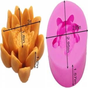 Розовые 3D сконовые формы для цветов лотоса 7,4*7,4*3,8 см, сконовые формы для цветов, конфеты