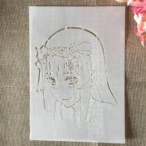 29 см аниме Zero Two Darling In The FranXX лук Сделай Сам слойные трафареты картина искусственная рукоятка альбом