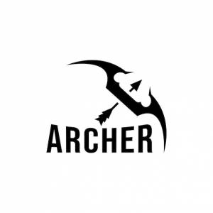 Дизайн логотипа стрельбы из лука, логотип archer, чистый и минималистичный логотип, векторный шаблон спортивного логотипа