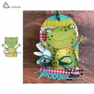 Милые металлические режущие штампы в виде лягушки, трафареты для DIY бумажные карточки для скрапбукинга, декоративные штампы для поделок, тиснение, высечки, новинка 2019