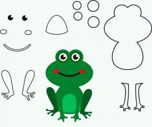 Как сделать аппликацию лягушки из бумаги своими руками в подготовительной, средней группе детского сада ДОУ