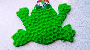 Как сделать аппликацию лягушки из бумаги своими руками в подготовительной, средней группе детского сада ДОУ