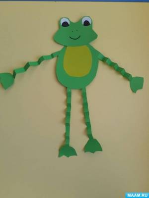 Детский мастер-класс поделки из бумаги «Веселый лягушонок»