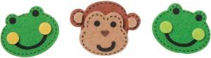 Заготовки Darice из фетра самоклеющиеся Обезьянки и лягушки