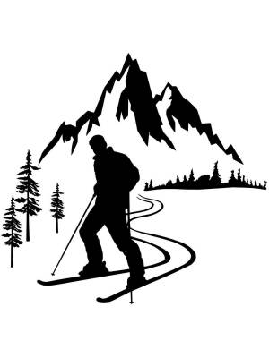 Трафареты Лыжников