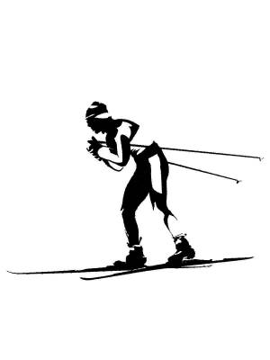Трафареты Лыжников