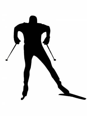 Трафареты Лыжников
