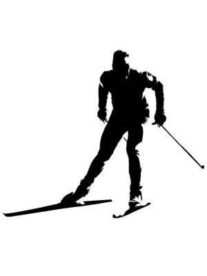 Трафареты Лыжников
