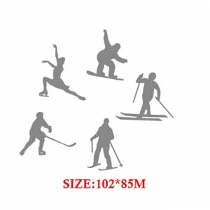 Металлический квадратный трафарет для скрапбукинга, лыжного спорта