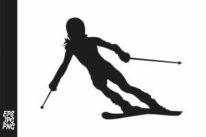 Лыжи трафарет