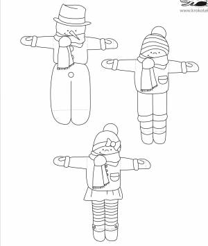 Трафарет лыжника