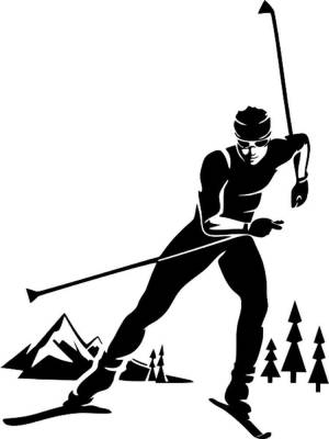Трафареты Лыжников